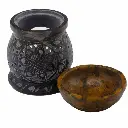 Screenshot 2024-12-02 at 21-24-39 Wholesale Soapstone Oil Burner 10cm - Mandala Flower - Black & Yellow - Ancient Wisdom Giftware Supplier.webp