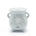 Ceramic White Oil Burner - Tree of Life