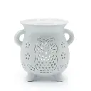 Ceramic White Oil Burner - Wise Owl