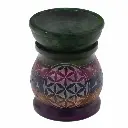 Soapstone Oil Burner 10 Cm - Flower of Life