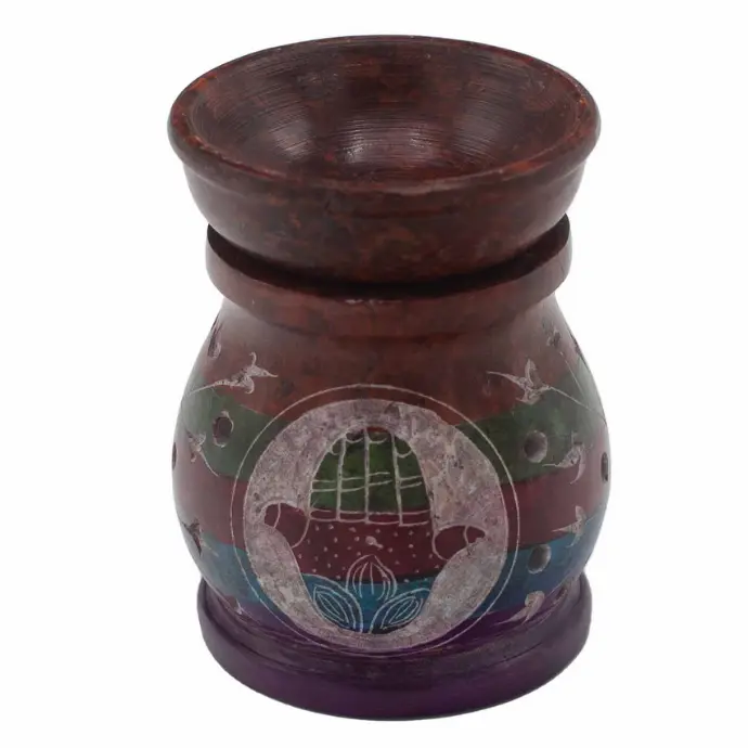 Soapstone Oil Burner 10 Cm - Hasma (Five Colours)