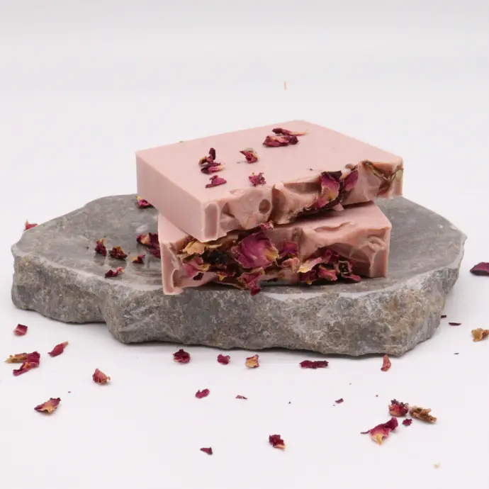 Enchanted Rose Soap Slice