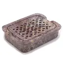 Soapstone Soap Dish & Drainer 11 x 8 Cm - Classic Square