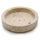 Round Honey Marble Flat Soap Dish