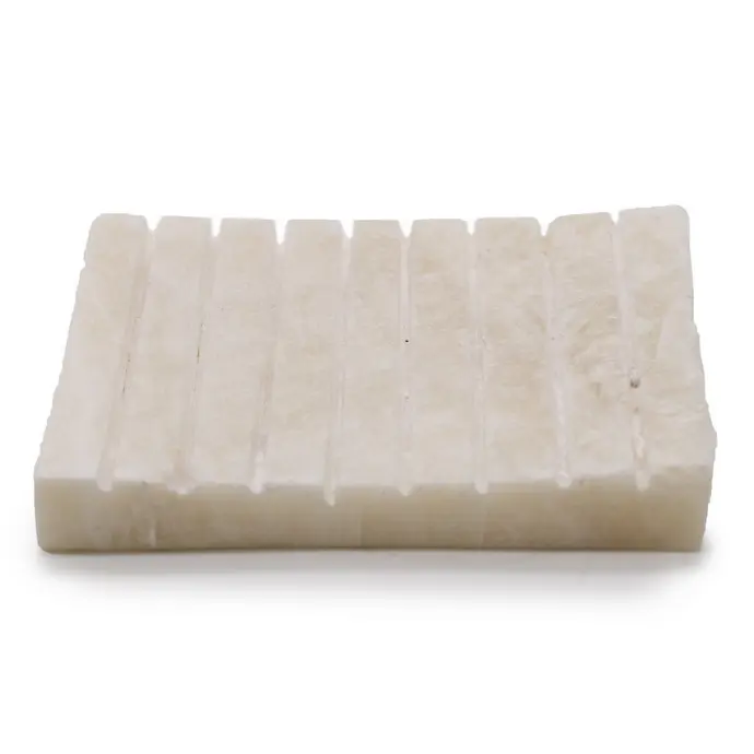 White Oynx Ridged Soap Dish